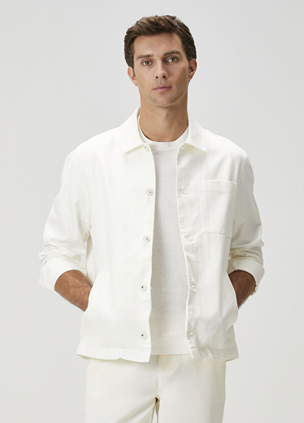 Beymen Club Beyaz Dış Gömlek - 1