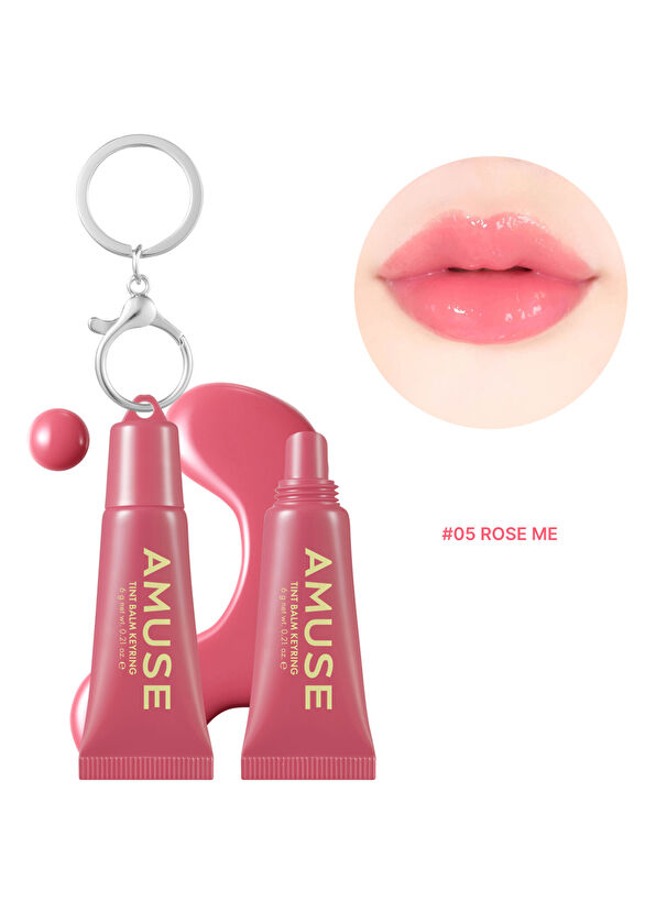 Amuse Care Tint Balm Keyring #05 Rose Me Anti-Wrinkle Nourishing Lip Balm with Keychain 6 gr - 2