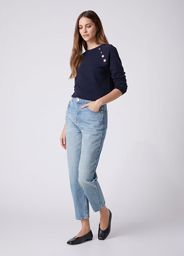 Beymen Club Navy Blue Button Detailed Sweater - 3