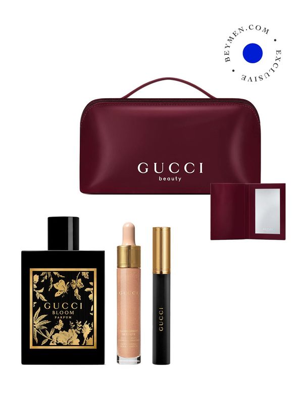 Gucci Bloom Parfüm 100 ml + Mascara Le Magnetisme 01 Ever Black + Illuminateur De Beaute 12 ml + Gucci Çanta ve Ayna Parfüm Seti - 1