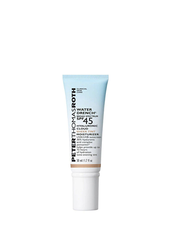 Peter Thomas Roth Water Drench Hyaluronic Sheer Tint Moisturizer SPF45 Renkli Nemlendirici Yüz Kremi 50 ml - 1