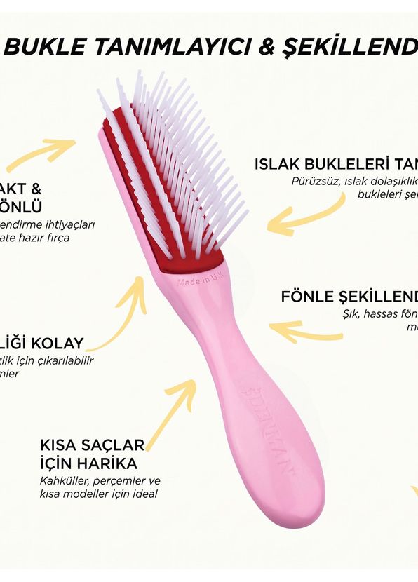Denman D14 Mini Curl Definer & Styler Pink Crush Curl Defining Brush - 4