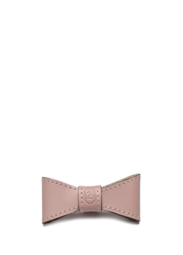 Zoe Pet Atelier Pink Leather Small Breed Dog and Cat Bow Tie - 1