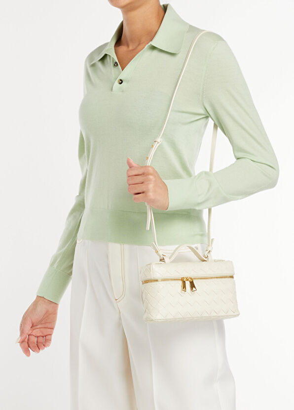 Bang Bang Vanity Gold Krem Kadın Deri Çanta - Görsel 3