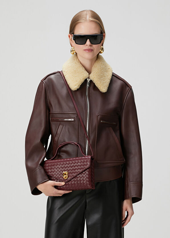 Knot Bordo Kadın Deri el Portföyü - Görsel 3