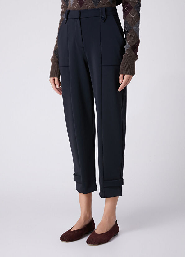 Beymen Club Lacivert Apoletli Pita Scuba Jogger Pantolon - 2