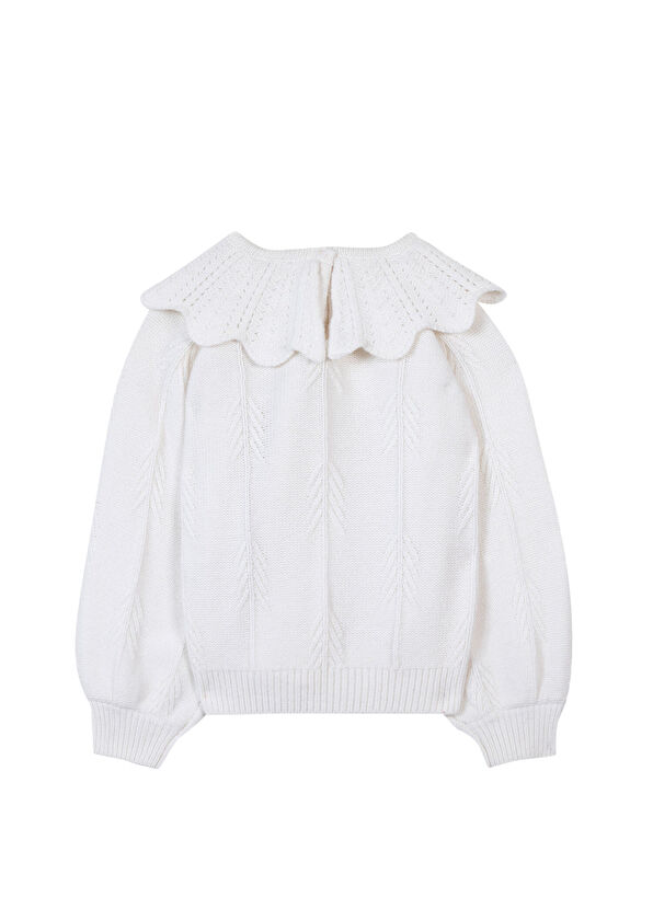 Tartine Et Chocolat Ecru Collar Detailed Girl's Sweater - 2