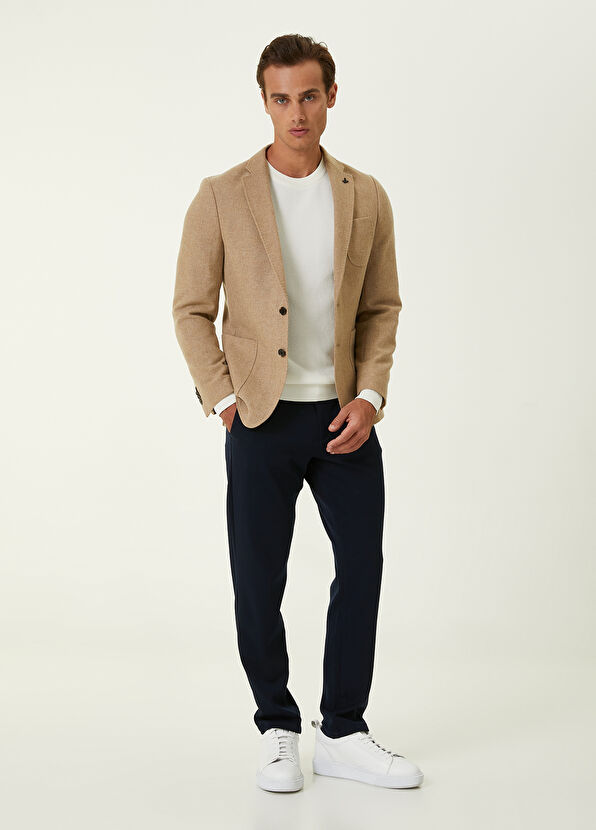 Beymen Club Beige Patch Pocket Detailed Woolen Coat - 2