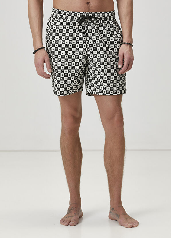 Beymen Club Black Goose Printed Swimsuit - 2