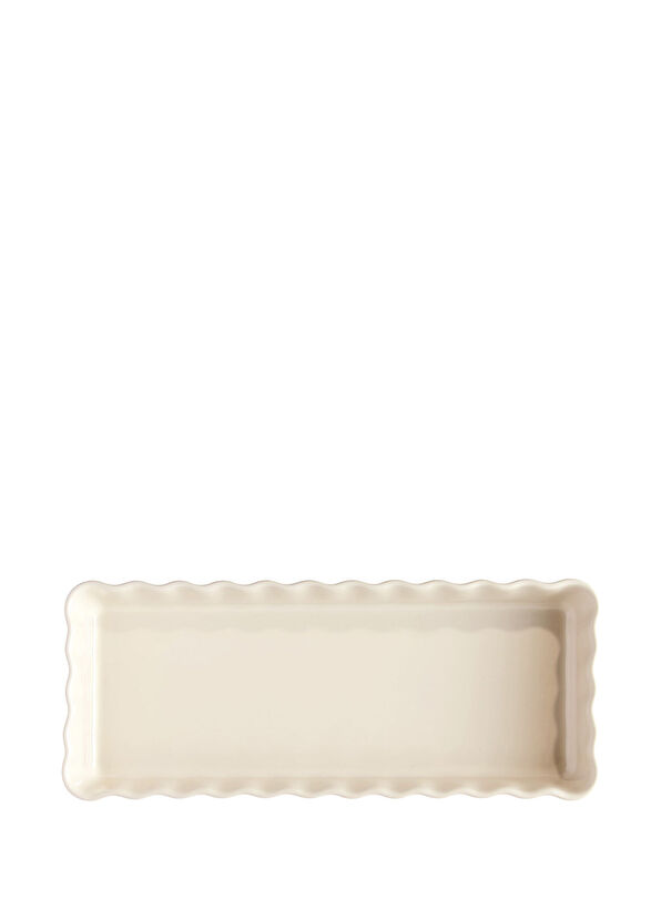 Emile Henry Ecru Ceramic Rectangular Quiche and Pie Baking Dish 36.5x15 cm - 2