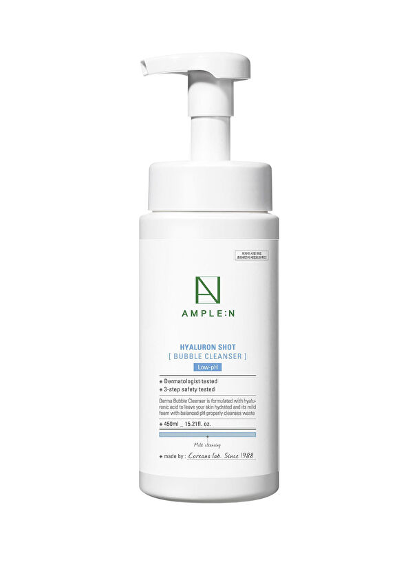 AMPLE:N Hyaluron Shot Bubble Cleanser Moisturizing Facial Cleansing Foam 450 ml - 1