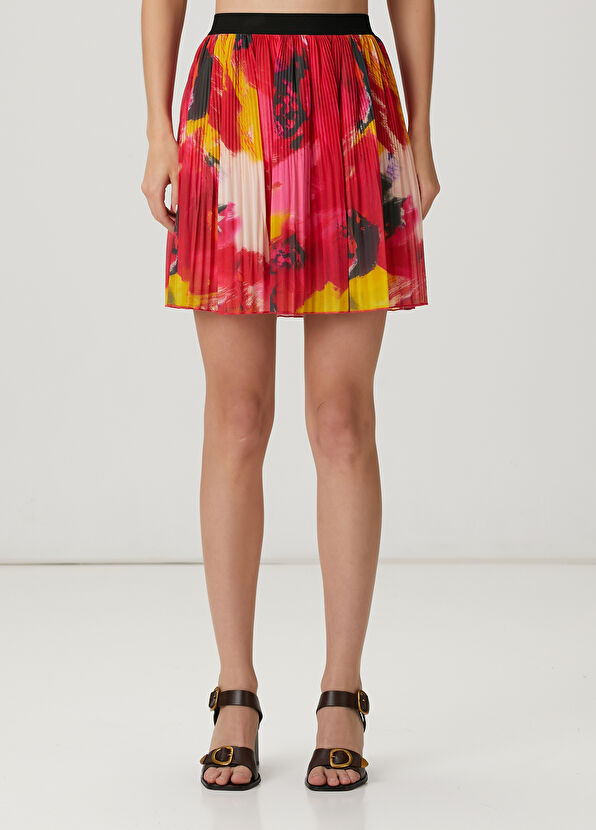 Beymen Club Multi-Colored Patterned Plisoleil Mini Skirt - 2