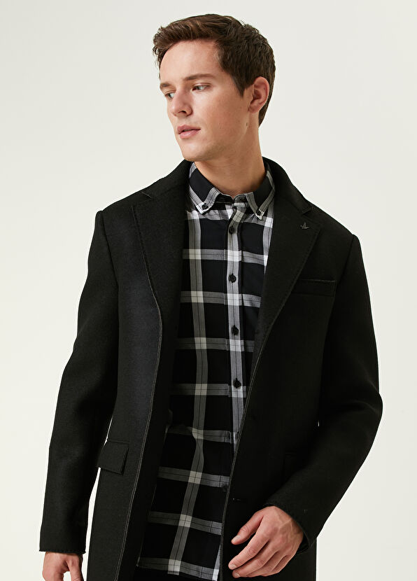 Beymen Club Black Felt Coat - 2