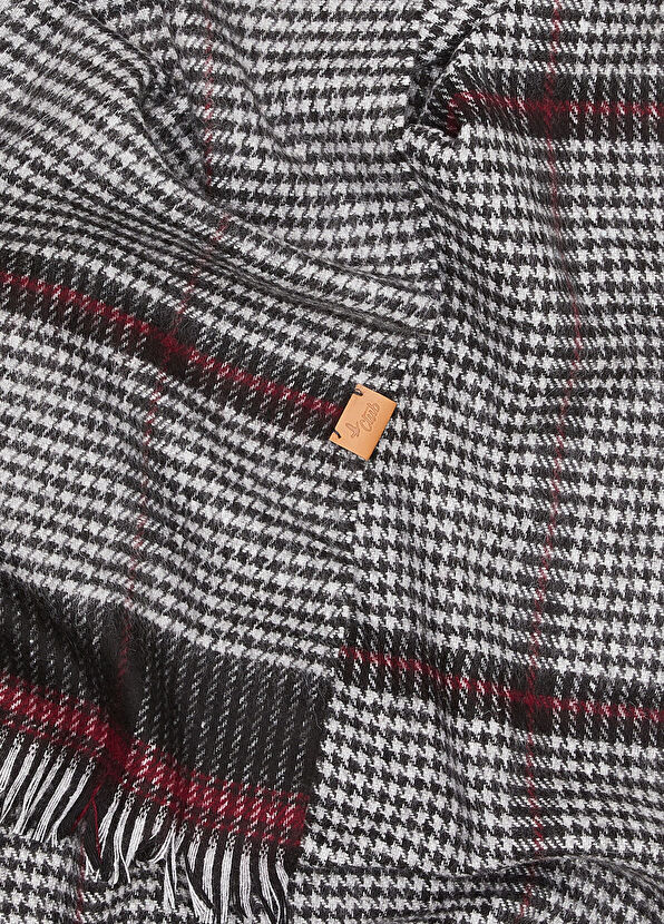 Beymen Club Gri Kazayağı Desenli Erkek Fular - 2