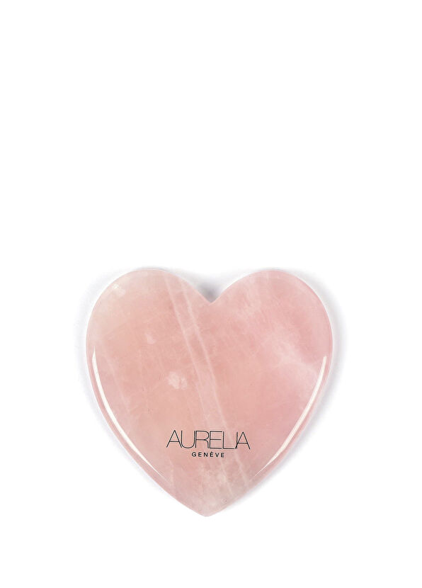 Aurelia Genève Yassı Kalp Şekilli Gua Sha Taşı - Pembe Kuvars - 1