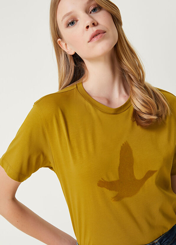 Beymen Club Yağ Yeşili Logo Baskılı T-shirt - 2