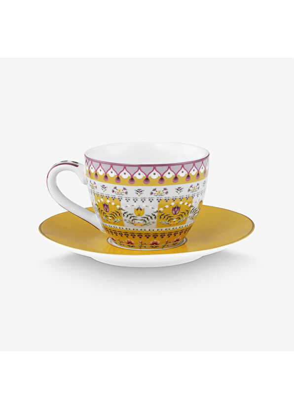 Pip Studio - Lily Lotus Sarı Porselen Kahve Fincanı ve Tabağı Seti - Sarı