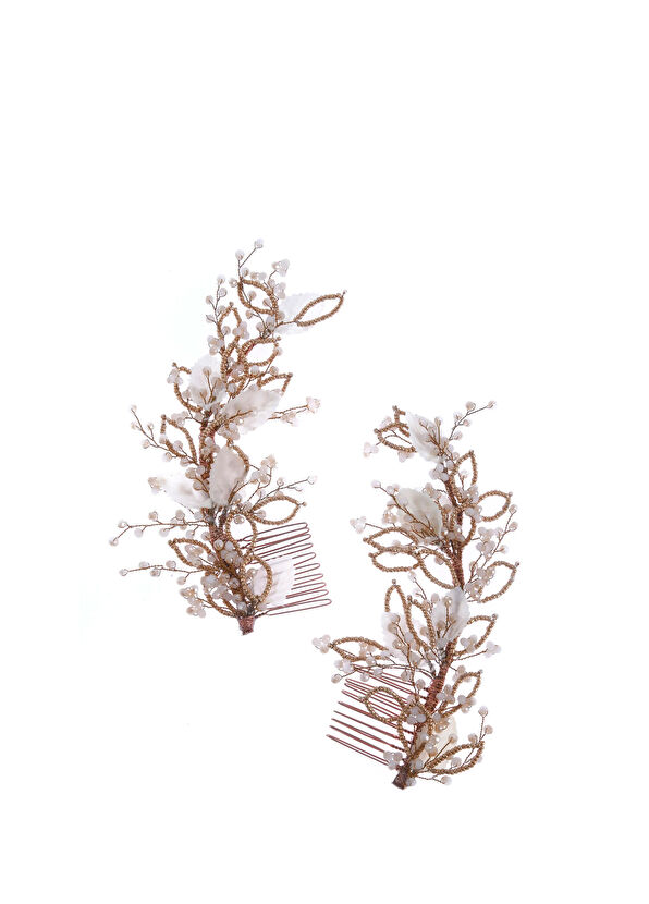 Meriç Tanın Yulia Taba Kristal 2'li Kadın Saç Aksesuarı - 1