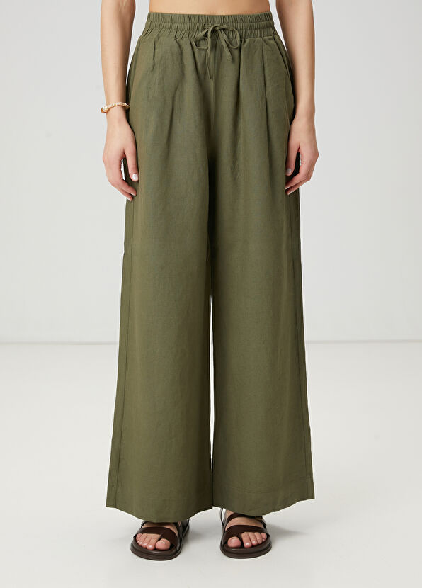 Beymen Club Khaki Linen Pants - 2