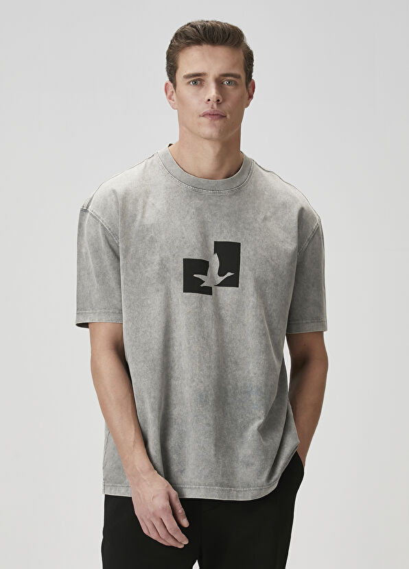 Beymen Club Anthracite Oversize T-Shirt - 1