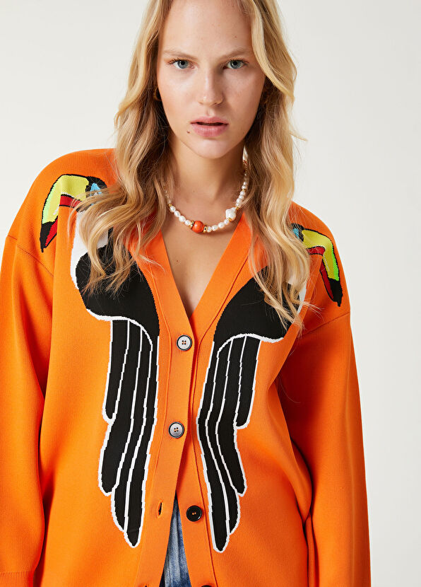 Beymen Club Turuncu V Yaka Hırka - 2