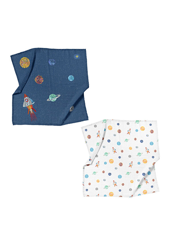 Casadora Baby Space Planet 100% Organic Cotton 2-Piece Muslin Cover Set - 2