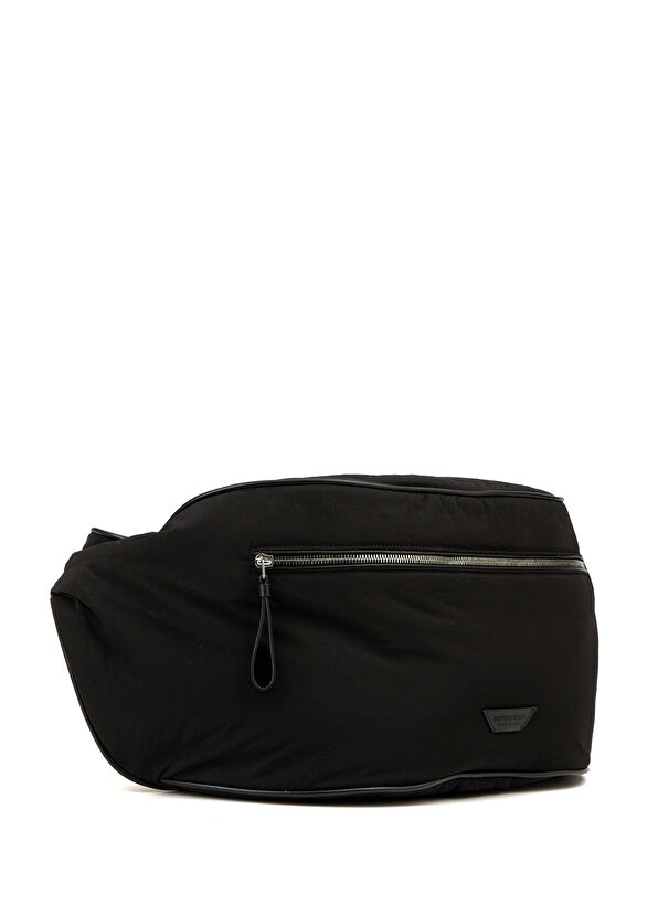 Bottega Veneta Siyah Logo Detaylı Erkek Bel Çantası - 2