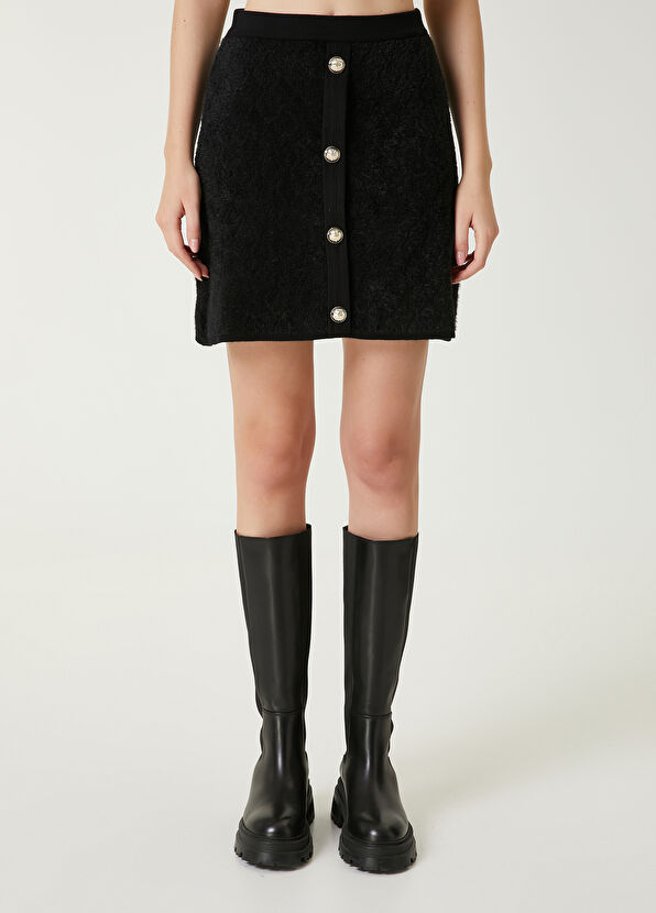 Beymen Club Siyah Mini Triko Etek - 2