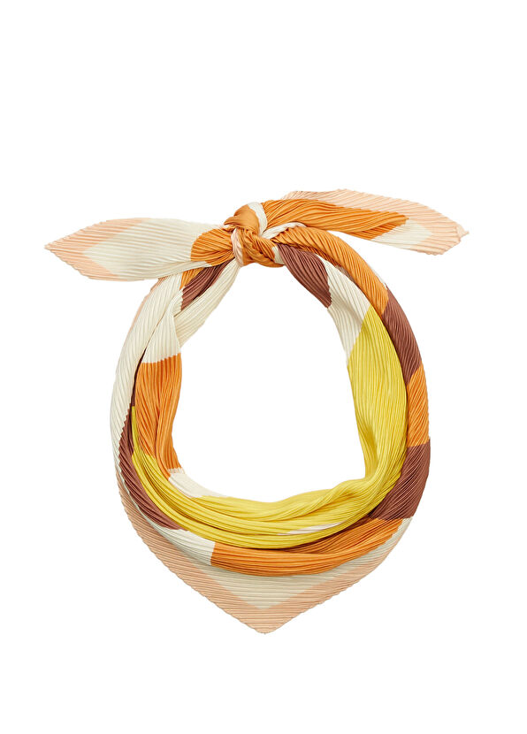 Network Renkli Desenli Piliseli Kadın Fular - 1