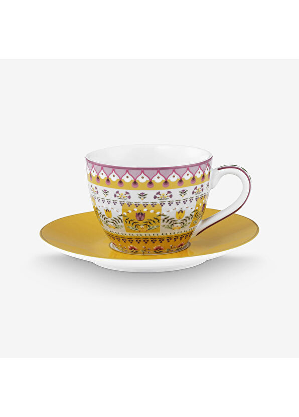 Pip Studio - Lily Lotus Sarı Porselen Kahve Fincanı ve Tabağı Seti - Sarı