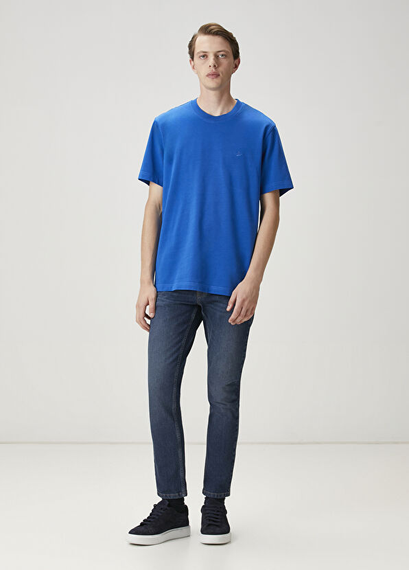 Beymen Club Relax Fit Saks Basic T-shirt - 2