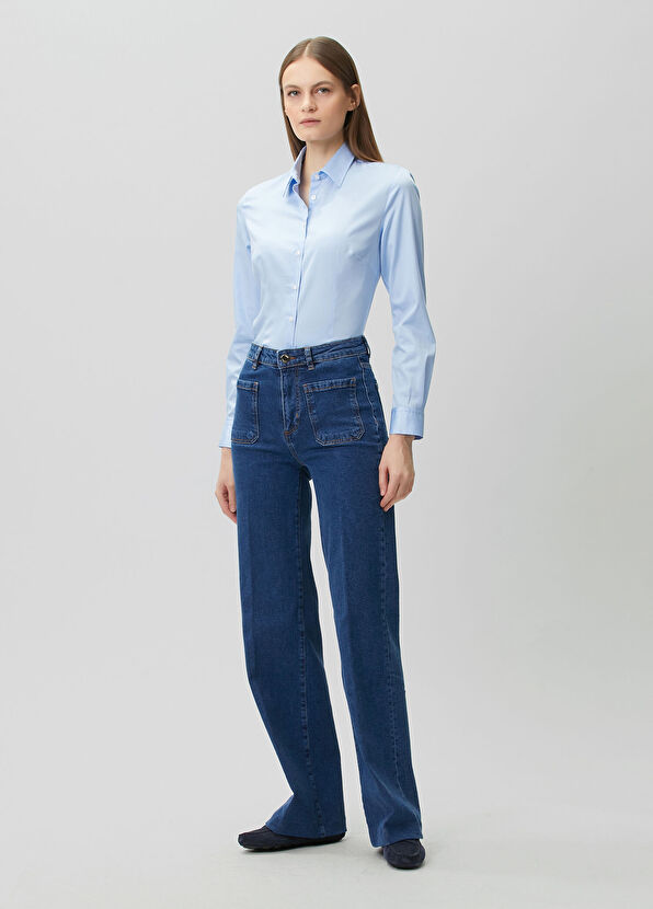 Beymen Club Slim Fit Mavi Klasik Gömlek - 3