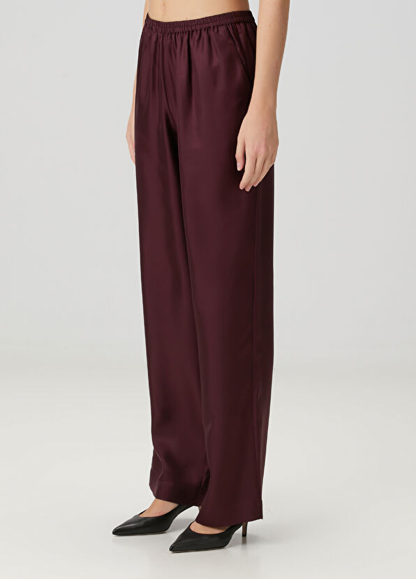 Loulou de Saison Alera Mürdüm İpek Pantolon - 2