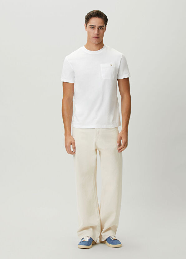 Valentino White Pocket Detailed T-Shirt - 2