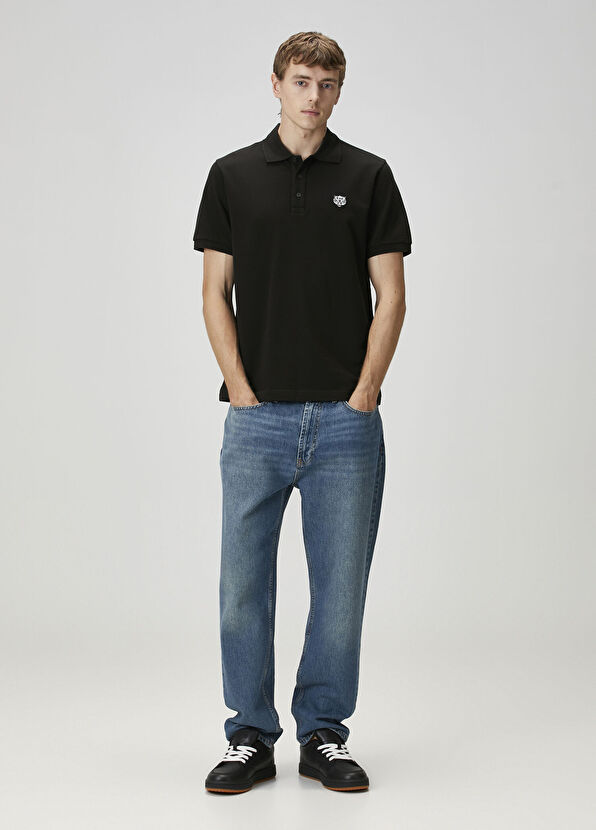 Siyah Polo Yaka T-shirt - Görsel 2