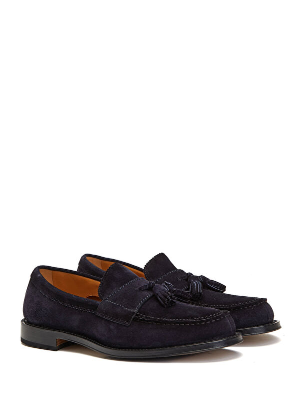 Fabi Navy Blue Men's Suede Loafer - 2