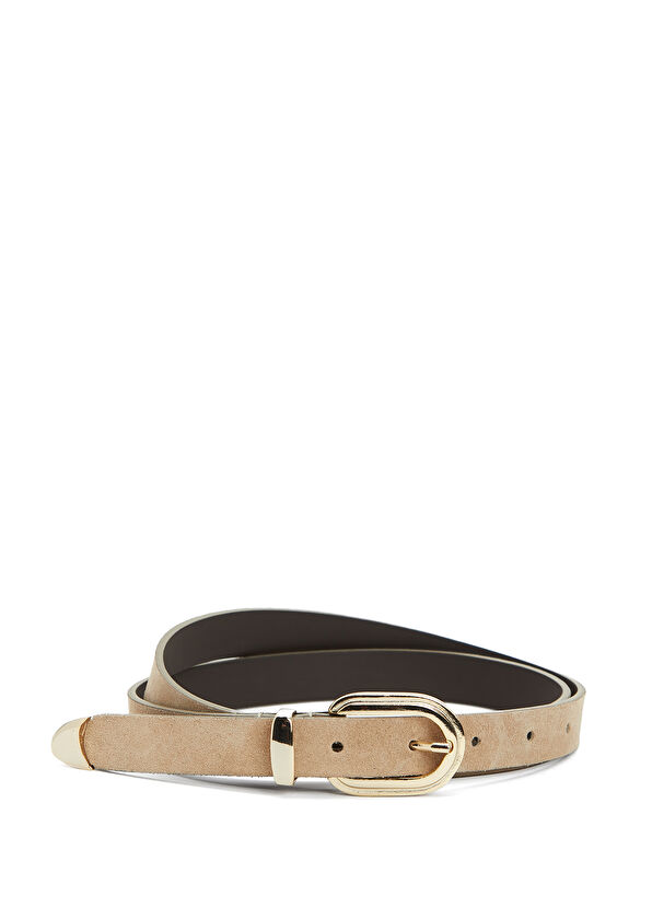 Beymen Club Beige Women's Leather Belt - 1
