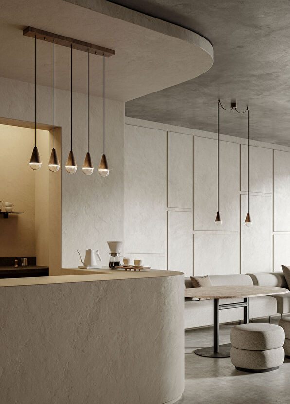 IL FANALE Dew Antique Iron 5-Piece Pendant Chandelier - 4