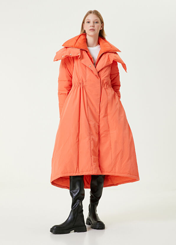 Beymen Club Neon Orange Puff Coat - 3
