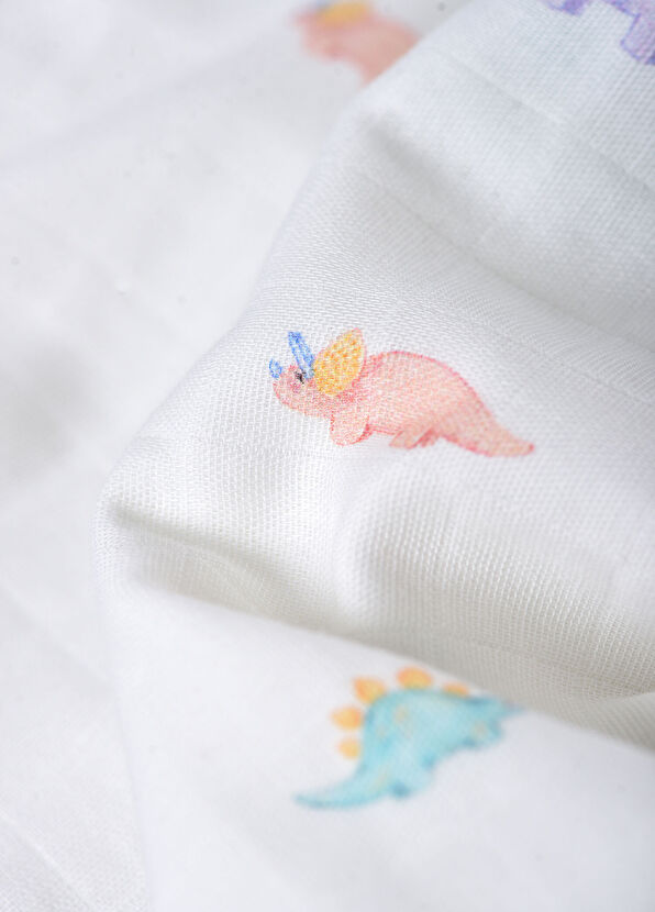 Casadora Baby Dino 100% Organic Cotton 2-Piece Muslin Cover Set - 4