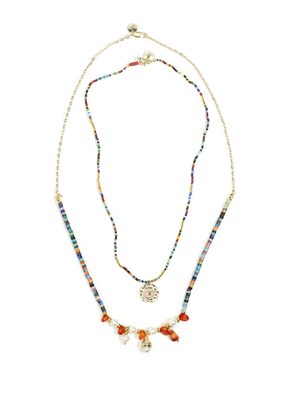 Beymen Club Çok Renkli Taşlı 2li Kadın Kolye - 1