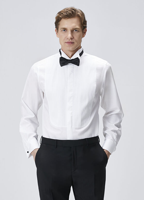 Beymen Collection White Tuxedo Shirt - 1