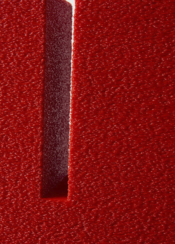 Das Pieces Obelisk No:2 Red Decorative Vase - 2