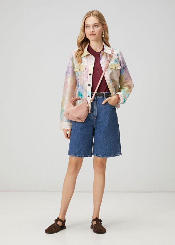 Beymen Club Floral Linen Trucker Jacket - 3