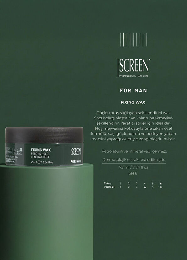 Screen Hair Care For Man Fixing Sabitleyici Wax 75 ml - 2
