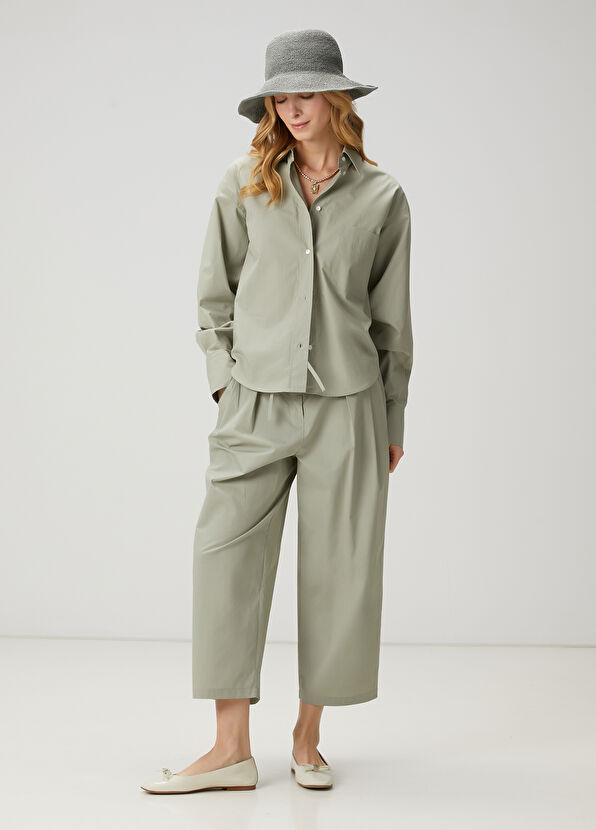 Beymen Club Mint Satin Poplin Shirt - 2