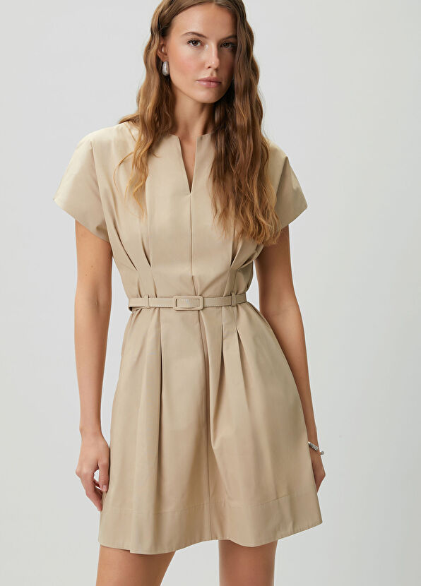 Beymen Club Bej Korsaj Detaylı Mini Elbise - 2