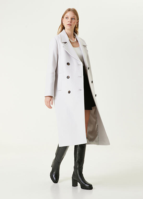 Beymen Club Taş Kruvaze Yün Kaşe Palto - 3