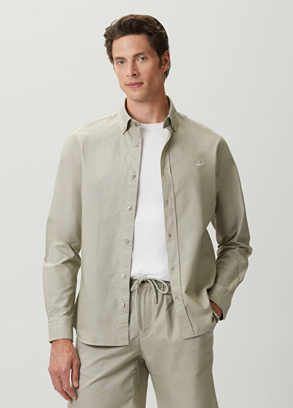 Beymen Club Çağla Parça Boya Comfort Fit Oxford Gömlek - 2