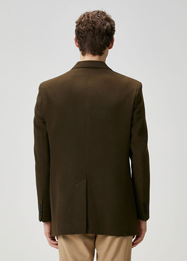Beymen Club Khaki Double-Breasted Coat - 4